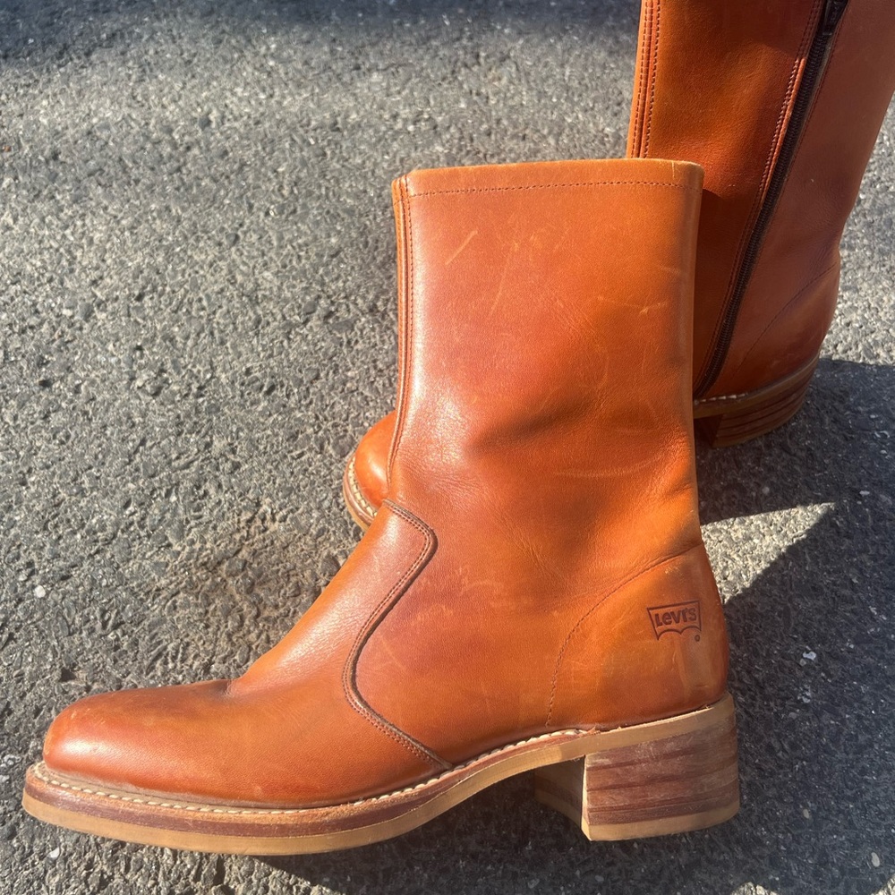 Vintage Levi’s Chunky Campus Ankle Boots Men’s 8.5 | 9.5 Women’s USA Made 70s